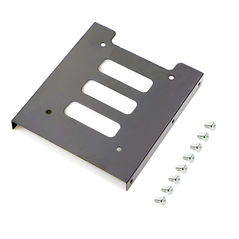 PASOW 2 Pack 2.5" to 3.5" SSD HDD Hard Disk Drive Bays Holder Metal Mounting Bracket Adapter for PC (Bracket + Blue Sata III Cables) - Image 3